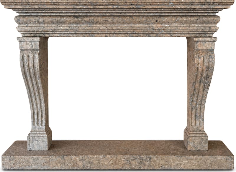 Camino classico in marmo grigio venato — Marmo grigio venato